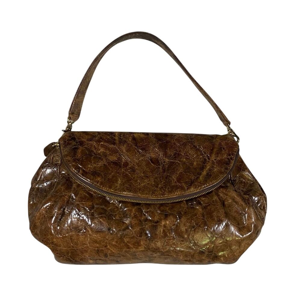 Zina Eva Marbled Leather Shoulder Bag